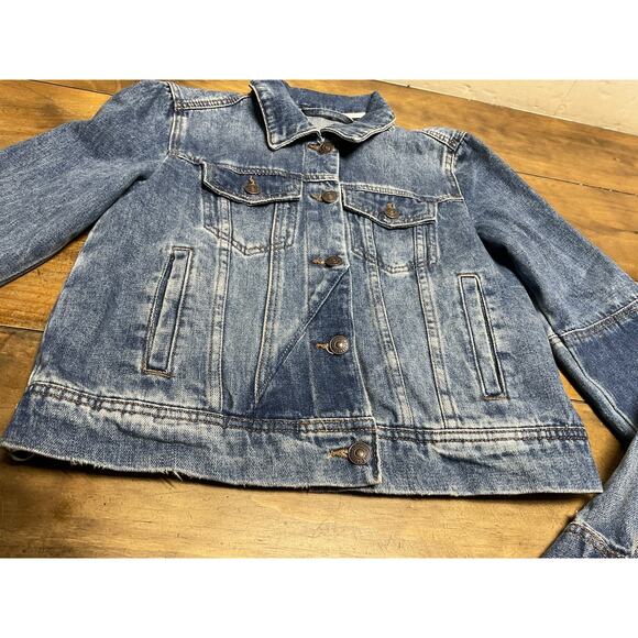 Free People Rumors Denim Jacket Indigo Boho Western Size XS - Picture 3 of 15